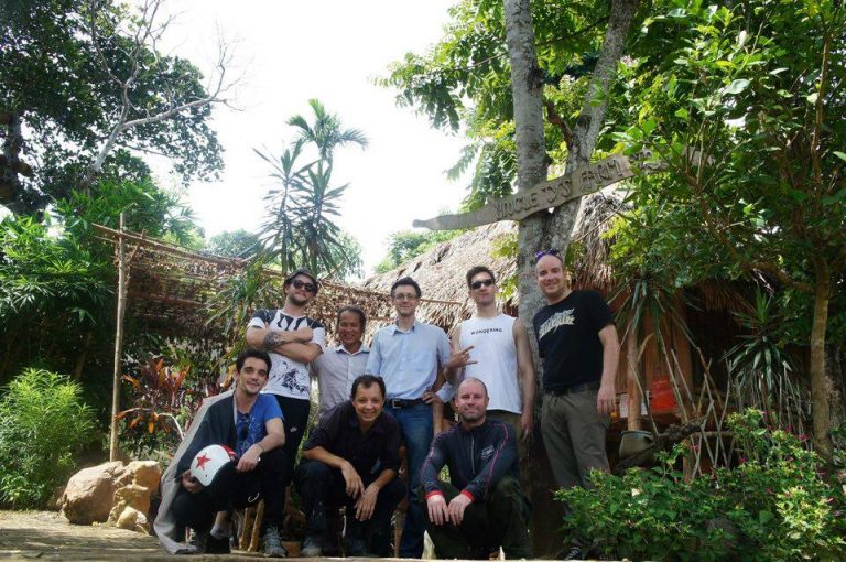 a group photo at Uncle Ty's Homestay