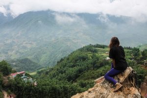 hiking on a cloudy day in Sapa