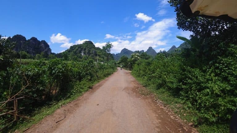 a fast dirt road in Mai Chau