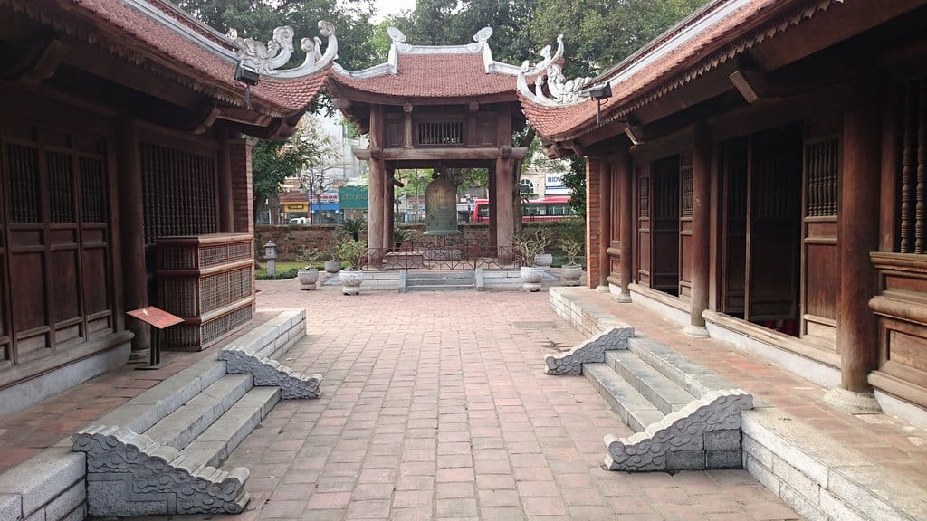 the Temple of Literature in Hanoi