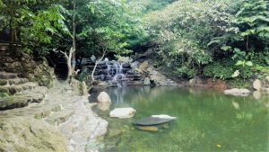 swimming waterfalls in Ba Vi National Park