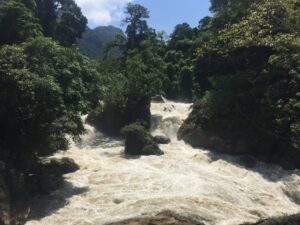 the Waterfall near Ba Be Lake