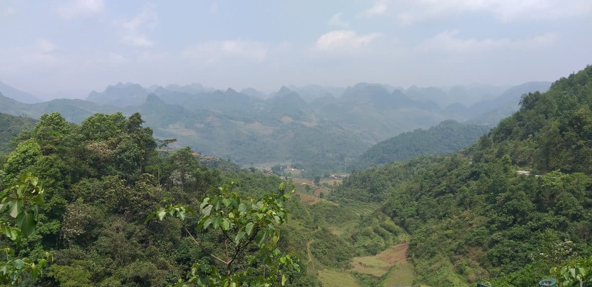 the mountains of Cao Bang in the afternoon