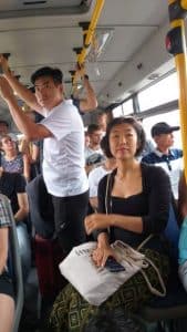 Hanoi buses can get pretty crowded