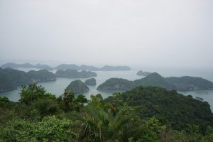 a view of some of the little islets off Cat Ba