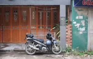 very unsafe parking in Hanoi