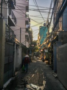 early morning in one of HCMC's residential streets