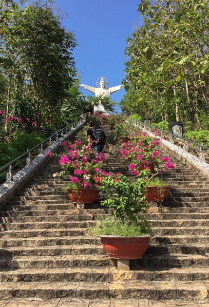 steps to the feet of the Christ of Vung Tau