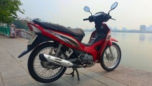 Vietnam Motorcycle Rentals: Honda Blade - back right angle