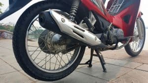 Vietnam Motorcycle Rentals: Honda Blade - exhaust