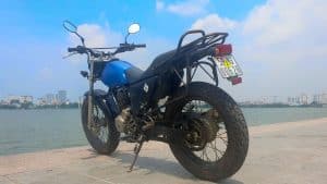 Vietnam Motorcycle Rentals: Honda FTR 230 - back left angle