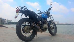 Vietnam Motorcycle Rentals: Honda FTR 230 - back right angle
