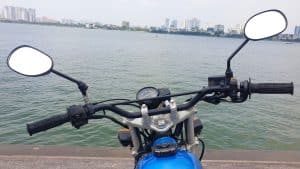 Vietnam Motorcycle Rentals: Honda FTR 230 - driver view