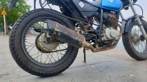 Vietnam Motorcycle Rentals: Honda FTR 230 - exhaust