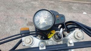Vietnam Motorcycle Rentals: Honda FTR 230 - keyhole