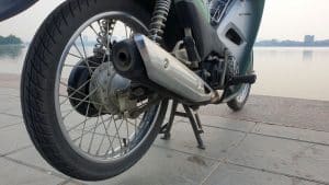 Vietnam Motorcycle Rentals: Honda Wave Alpha - exhaust