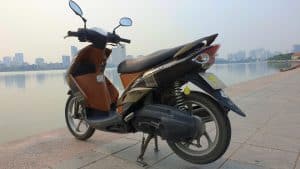 Vietnam Motorcycle Rentals: Yamaha Ultimo - back left angle