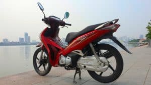 Vietnam Motorcycle Rentals: Honda Future - back left angle