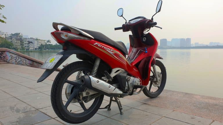 Vietnam Motorcycle Rentals: Honda Future - back right angle