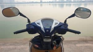 Vietnam Motorcycle Rentals: Honda Lead - driver view