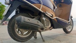Vietnam Motorcycle Rentals: Honda Lead - exhaust
