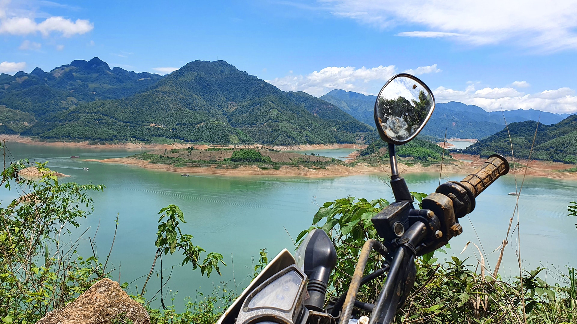 XR parked up near the Da River in North Vietnam