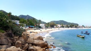 the picturesque bay of Nhon Hai beach resort
