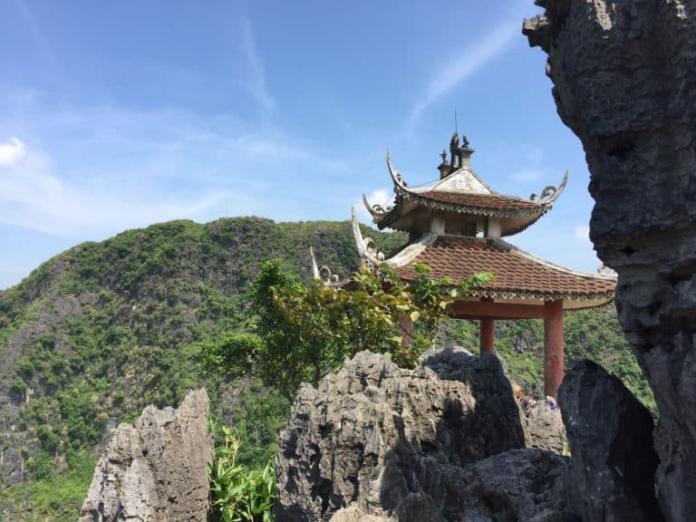 Ninh Binh, the small pagoda atop Hang Mua