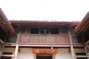 looking up from the courtyard in the HMong King's Palace