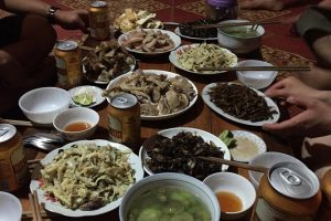 A typical meal in Cuc Phuong National Park