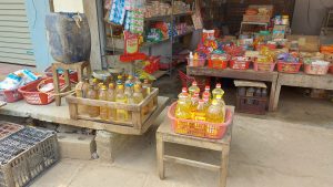 petrol for sale right next to vegetable oil in ha giang