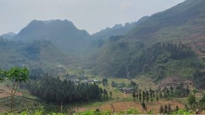 view out over the valley in Ha giang