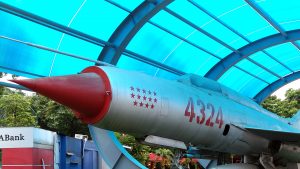 the captured fighter jet in Hanoi_s War Museum