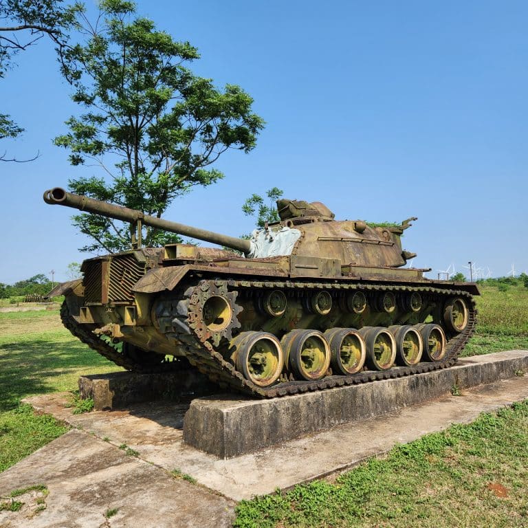 a tank at Ta Con Airbase, Khe Sanh