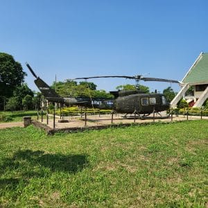 an American chopper in Ta Con Airbase, Khe Sanh