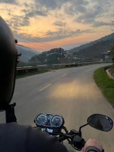 driving the Honda Master at dusk