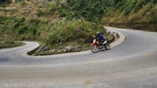 One of the many sharp corners in Cao Bang - Be careful