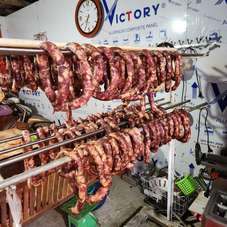 Sausage is a specialty in Cao Bang - everyone makes it