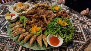 typical dinner in mai chau