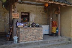 the counter at the cuc bac cafe in lung cu, ha giang