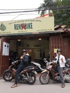 Rentabike customers before a motorcycle tour to Ninh Binh