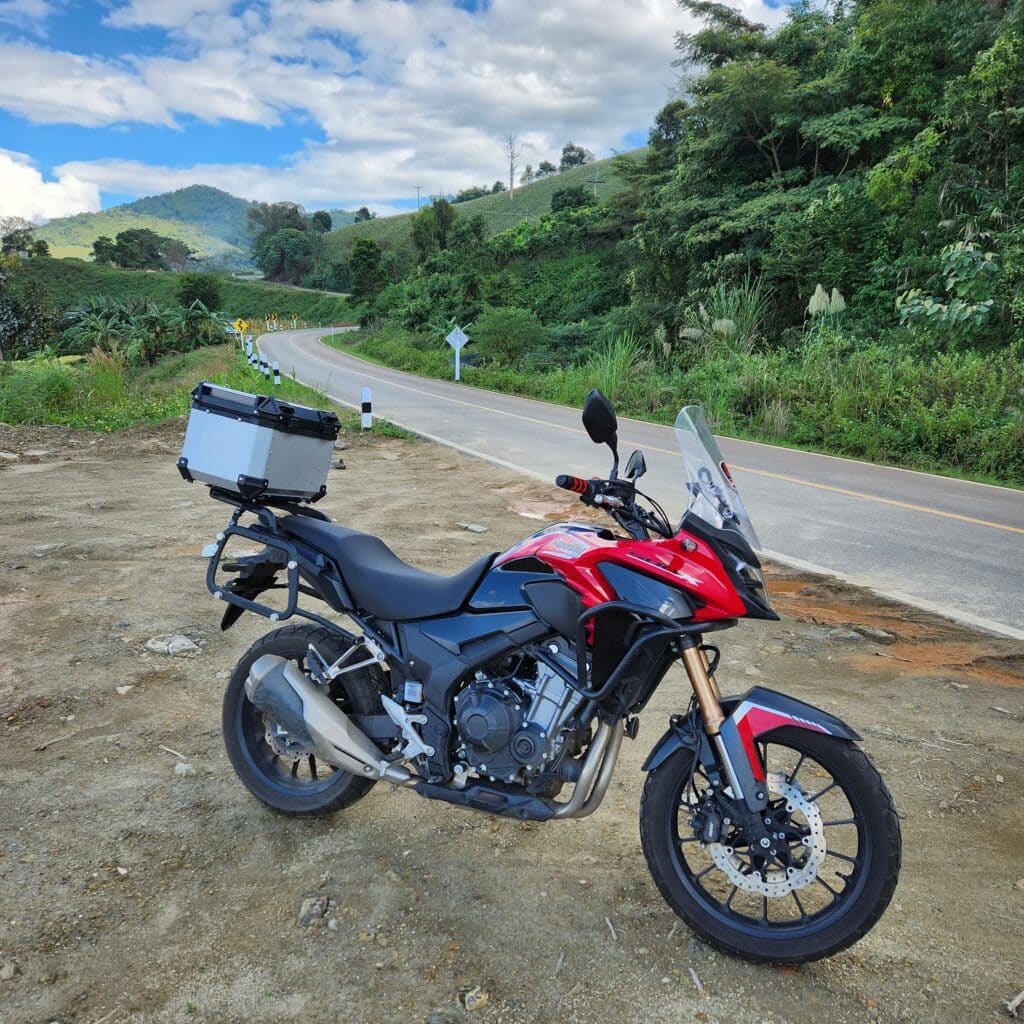 The CB500x ready to go
