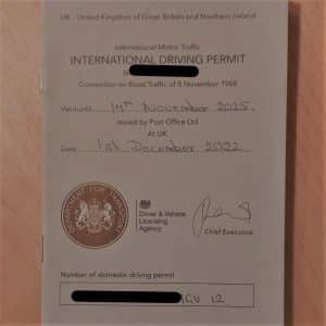 UK International Driving Permit Front Page 2