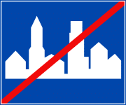 vietnam road sign 420 exiting a densely populated area