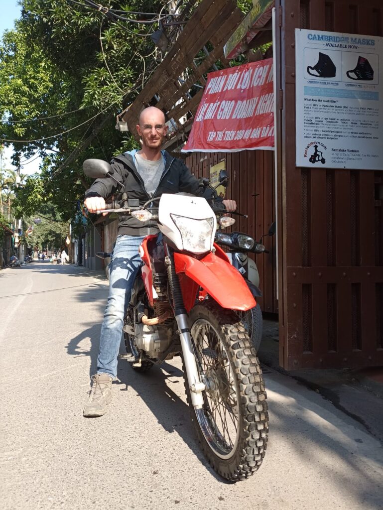 nice shot of a Rentabike customer on his Honda XR150