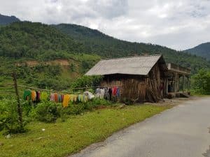 a small local home on the road side in ha giang