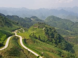 the small winding and looping roads of ha giang province