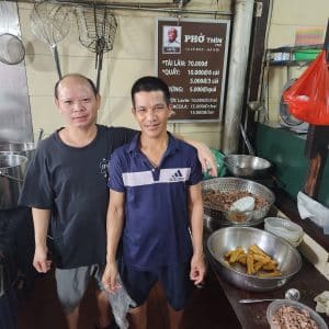 Two family workers in Pho Thin on Lo Duc Street in Hanoi