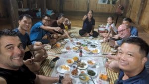 dinner with the family in ha giang