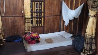 A typical homestay bed that we use on the Cao Bang Loop